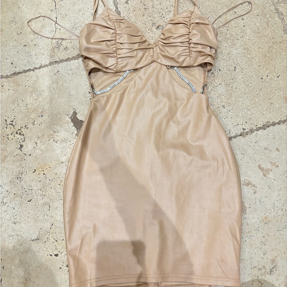 tan mini dress - Picture 1 of 1